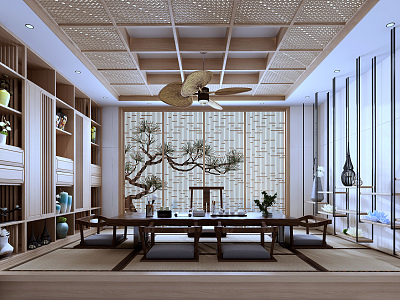 New Chinese Tea Room Study model