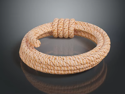Rope pile rope hemp rope group rope life supplies construction supplies life-saving supplies 3d model