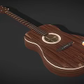 Handmade Wooden Acoustic Guitar Musical Instrument With Artistic Supplies Details