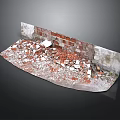 Damaged Brick Wall With Scattered Bricks Debris And Concrete Base