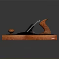 Traditional Wooden Hand Plane With Metal Components And Ergonomic Handle