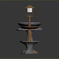 Outdoor Decorative Bird Baths With Stone And Metal Pedestals Various Designs Lantern Accent