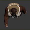 Game Movie Character With Aviator Hat Beard Brown Sleeved Jacket Beige Vest Blue Pants Thumbs Up