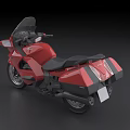 Red Sport Touring Motorcycle With Modern Sleek Design Black Seat And Windshield