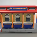 Colorful Cartoon Style Bus With Mario Kart Theme