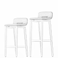 Modern Wooden Bar Stools With Black And Gray Seats And Sturdy Frame Design