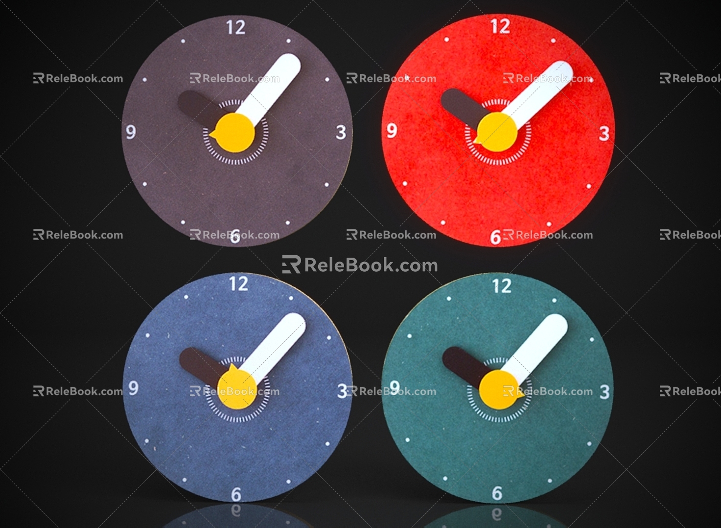 Watch wall clock clock children's room model