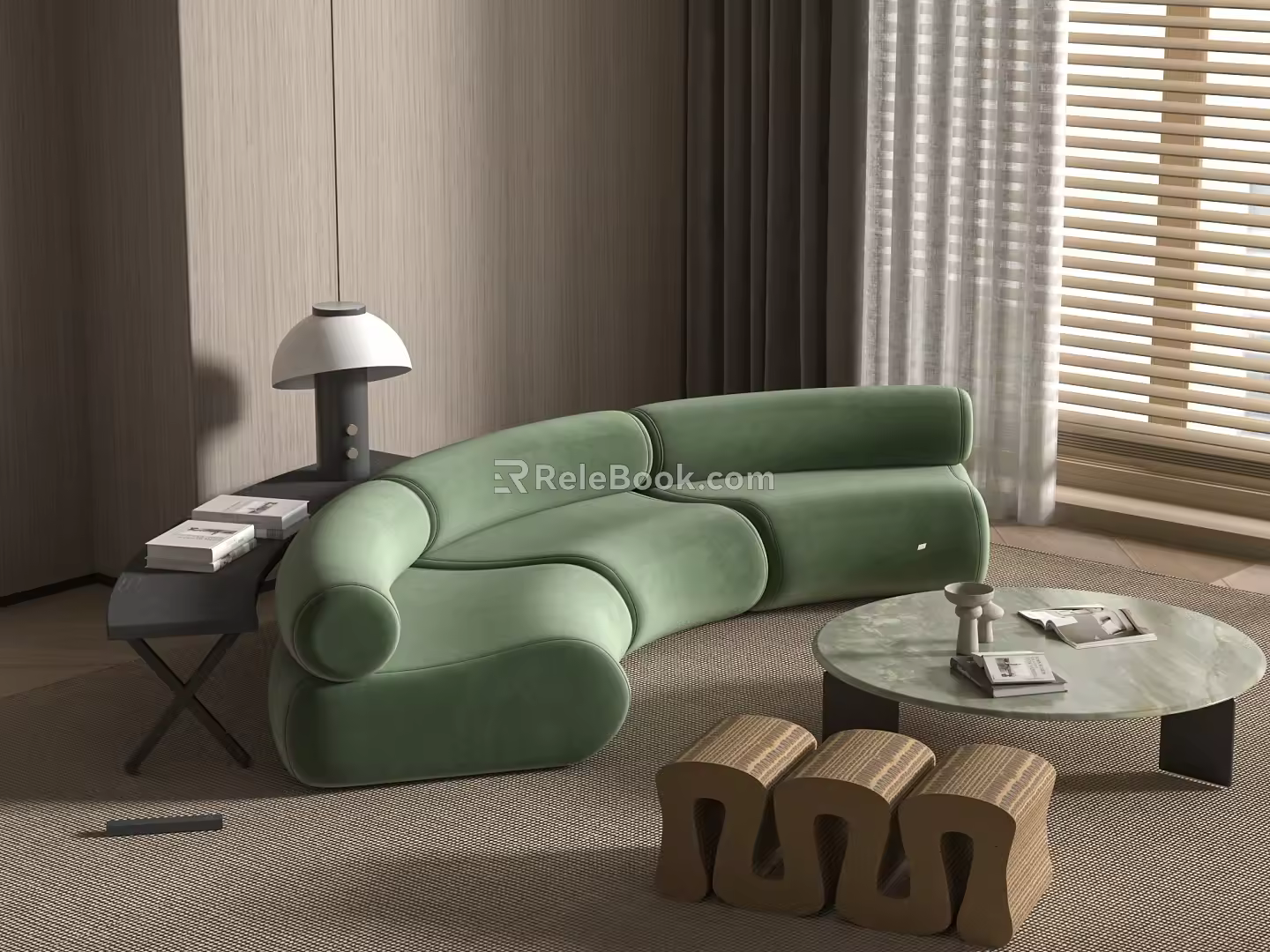 Modern Sofa Combination Modern Sofa Coffee Table Combination 3d model