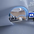 modern command center emergency command center 3d model