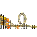 Modern slide multi-function drill cage combination 3d model
