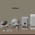 Modern Pet Toilet With Pet Bed Automatic Feeder And Water Bowl