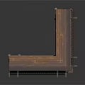 Detailed Traditional Wooden Balcony Structure With Carved Roof Columns And Railings