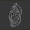 snake bone snake bone 3d model