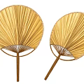 Natural Bamboo Handmade Round Fans With Traditional Design Practical Household Cooling Items