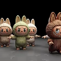 Cute Quirky Rabbit Ear Dolls With Big Eyes Sharp Teeth And Multiple Colors
