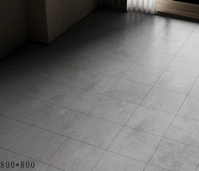 Modern Gray Floor Tiles With Matte Finish Neatly Laid In Indoor Living Space 3d model