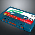 Vintage Cassette Tape With Blue Case 120 Minutes Max Recording Side A Round Reels