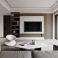 Modern Living And Dining Room Interior With Gray Sofa Coffee Table And Area Rug