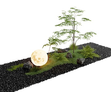 Plant combination green plant landscaping green plant pile 3d model