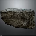 Natural Wood And Stone Material With Rough Textured Raw Stone Block And Natural Texture