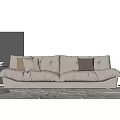 Modern Living Room Interior With Comfortable Two Seater Sofa And Decorative Pillows