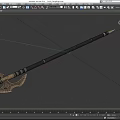 Tomahawk Halberd Battle Spear Battle Spear Long Axe Ge Long Handle Axe Game Weapon Cold Weapon Long Handle Weapon Low Face Number Low Model Simple Model Times 3d model