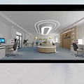 SF Express Service Hall Interior With Reception Counter Display Shelves And Modern Lighting