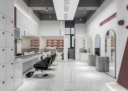 Modern Barber Shop 3d model