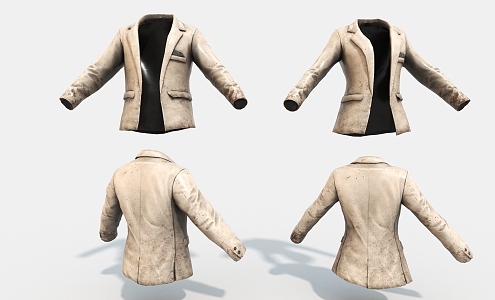 Suit Coat Tactical Clothes Old Clothes Life Supplies Game Props 3d model