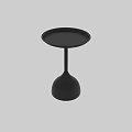 Matte Black Minimalist Round Tray Top Side Coffee Table For Modern Living Room Home Decor