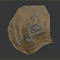 Scenic Rocky Landscape With Orange Gray Textured Rock Formation And Natural Irregular Shape