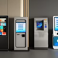 Modern Self Service Kiosks Featuring Multiple Functional Screens And User Friendly Interface 3d model