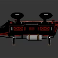 Red and Black Four Rotor Drone With Propellers And Landing Gear Structure Design