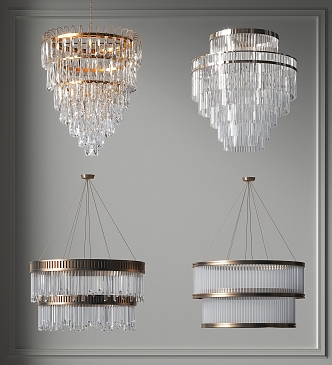 Light Luxury Crystal Chandelier Ring Villa Chandelier Hall Chandelier Guest Restaurant Chandelier Hotel Chandelier Bedroom Room Chandelier 3d model