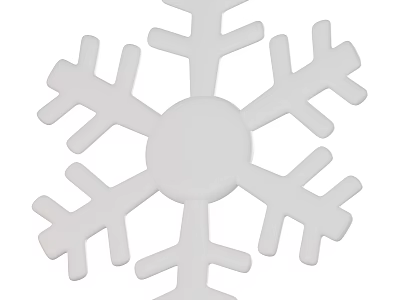 White Snowflake Shaped Decorative Ornament Set For Home Interior Decoration 3d model