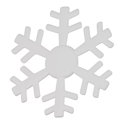 White Snowflake Shaped Decorative Ornament Set For Home Interior Decoration 3d model