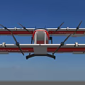 Red and White Rescue Aircraft With 112 Marking Flying in Blue Sky