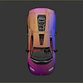 Sleek Pink Purple Sports Car With Red Seats And Alloy Wheels Design