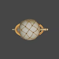 Wooden Ship With Hot Air Balloon Red Flag And Cannon Design Features