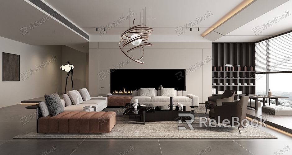 modern living room model