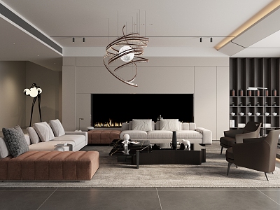 modern living room model