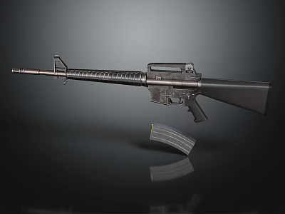 High Quality Modern Military Rifle With Detachable Magazine And Tactical Design 3d model