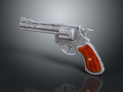 revolver pistol semi-automatic pistol 3d model