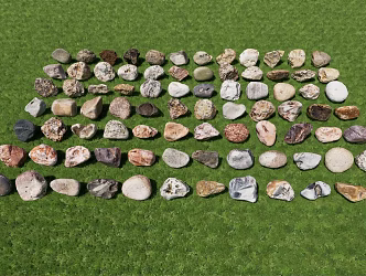 Modern Stone Low Face Realistic Stone 3d model
