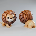 Cute Reptile Stuffed Toys Front And Back View With Brown And Light Colored Body