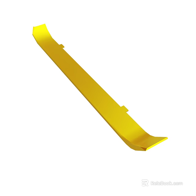 Yellow Long Strip Component For Industrial Machinery And Construction Use 3d model 