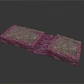 Rustic Stone Wall Structure With Connected Steps And Textured Blocks