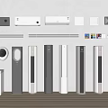 Air conditioning combination washing machine sweeping robot 3d model