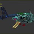 Futuristic Sci-Fi Vehicle with Weapon Turret Deployable Ramp Blue Lights and Mechanical Armor Structure