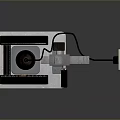 Household Kitchen Appliance With Metal Base Platform Coil Component White Control Panel And Power Cord
